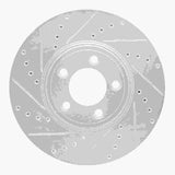 Dynamic Friction 2006-2008 Jaguar S-Type Front Left Drilled & Slotted Silver Brake Rotor by Dynamic Friction Company 631-20025L