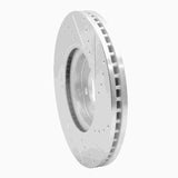 Dynamic Friction 2006-2008 Jaguar S-Type Front Left Drilled & Slotted Silver Brake Rotor by Dynamic Friction Company 631-20025L