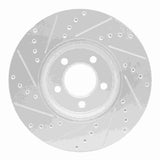 Dynamic Friction 2006-2008 Jaguar S-Type Front Right Drilled & Slotted Silver Brake Rotor by Dynamic Friction Company 631-20025R