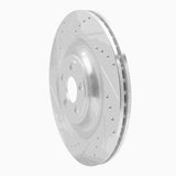 Dynamic Friction 2010-2024 Jaguar XFR-S Rear Left Drilled & Slotted Silver Brake Rotor by Dynamic Friction Company 631-20027L