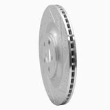 Dynamic Friction 2010-2024 Jaguar XJR Rear Right Drilled & Slotted Silver Brake Rotor by Dynamic Friction Company 631-20027R