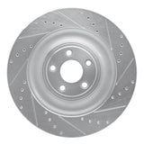 Dynamic Friction 2010-2024 Jaguar XJR Rear Right Drilled & Slotted Silver Brake Rotor by Dynamic Friction Company 631-20027R