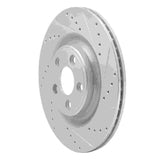 Dynamic Friction 2014-2021 Jaguar F-Type Rear Right Drilled & Slotted Silver Brake Rotor by Dynamic Friction Company 631-20028R