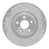 Dynamic Friction 2014-2021 Jaguar F-Type Rear Right Drilled & Slotted Silver Brake Rotor by Dynamic Friction Company 631-20028R