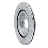 Dynamic Friction 2006-2008 Jaguar S-Type Rear Right Drilled & Slotted Silver Brake Rotor by Dynamic Friction Company 631-20029R
