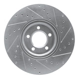 Dynamic Friction 2003-2005 Jaguar S-Type Front Left Drilled & Slotted Silver Brake Rotor by Dynamic Friction Company 631-20030L