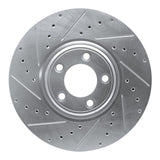 Dynamic Friction 2003-2005 Jaguar S-Type Front Left Drilled & Slotted Silver Brake Rotor by Dynamic Friction Company 631-20030L