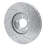 Dynamic Friction 2003-2005 Jaguar S-Type Front Left Drilled & Slotted Silver Brake Rotor by Dynamic Friction Company 631-20030L