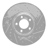 Dynamic Friction 2003-2005 Jaguar Vanden Plas Front Right Drilled & Slotted Silver Brake Rotor by Dynamic Friction Company 631-20030R