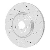 Dynamic Friction 2017-2020 Jaguar F-Pace Front Right Drilled & Slotted Silver Brake Rotor by Dynamic Friction Company 631-20033R