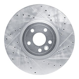 Dynamic Friction 2017-2020 Jaguar F-Pace Front Right Drilled & Slotted Silver Brake Rotor by Dynamic Friction Company 631-20033R