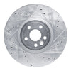 R1 Concepts 2017-2020 Jaguar F-Pace Front Right Drilled & Slotted Silver Brake Rotor