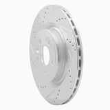 Dynamic Friction 2017-2020 Jaguar F-Pace Rear Left Drilled & Slotted Silver Brake Rotor by Dynamic Friction Company 631-20034L