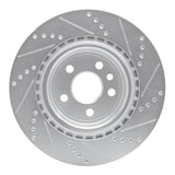 Dynamic Friction 2017-2020 Jaguar F-Pace Rear Left Drilled & Slotted Silver Brake Rotor by Dynamic Friction Company 631-20034L