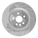 Dynamic Friction 2017-2020 Jaguar F-Pace Rear Left Drilled & Slotted Silver Brake Rotor by Dynamic Friction Company 631-20034L