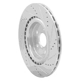 Dynamic Friction 2017-2020 Jaguar F-Pace Rear Left Drilled & Slotted Silver Brake Rotor by Dynamic Friction Company 631-20034L