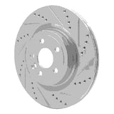 Dynamic Friction 2017-2020 Jaguar F-Pace Rear Right Drilled & Slotted Silver Brake Rotor by Dynamic Friction Company 631-20034R