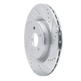 Dynamic Friction 2016-2024 Jaguar XE Rear Right Drilled & Slotted Silver Brake Rotor by Dynamic Friction Company 631-20035R