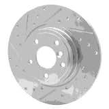 Dynamic Friction 2017-2019 Jaguar XE Rear Left Drilled & Slotted Silver Brake Rotor by Dynamic Friction Company 631-20037L
