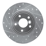 Dynamic Friction 2017-2019 Jaguar XE Rear Left Drilled & Slotted Silver Brake Rotor by Dynamic Friction Company 631-20037L