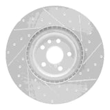 Dynamic Friction 2018-2020 Jaguar E-Pace Front Left Drilled & Slotted Silver Brake Rotor by Dynamic Friction Company 631-20039L