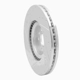 Dynamic Friction 2018-2020 Jaguar E-Pace Front Right Drilled & Slotted Silver Brake Rotor by Dynamic Friction Company 631-20039R