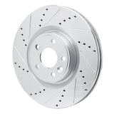 Dynamic Friction 2020-2020 Jaguar F-Pace Front Left Drilled & Slotted Silver Brake Rotor by Dynamic Friction Company 631-20042L