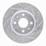 R1 Concepts 1995-1997 Kia Sephia Rear Right Drilled & Slotted Silver Brake Rotor by R1 Concepts 631-21002R
