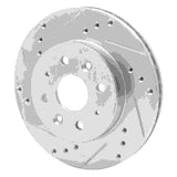 Dynamic Friction 2003-2005 Kia Rio Front Left Drilled & Slotted Silver Brake Rotor by Dynamic Friction Company 631-21006L