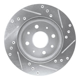 Dynamic Friction 2003-2005 Kia Rio Front Left Drilled & Slotted Silver Brake Rotor by Dynamic Friction Company 631-21006L