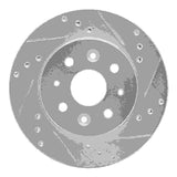 Dynamic Friction 2003-2005 Kia Rio Front Right Drilled & Slotted Silver Brake Rotor by Dynamic Friction Company 631-21006R