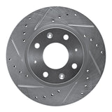 Dynamic Friction 2004-2009 Kia Spectra5 Front Left Drilled & Slotted Silver Brake Rotor by Dynamic Friction Company 631-21007L
