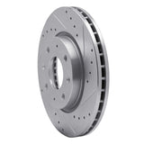 Dynamic Friction 2004-2009 Kia Spectra Front Right Drilled & Slotted Silver Brake Rotor by Dynamic Friction Company 631-21007R