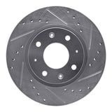 Dynamic Friction 2004-2009 Kia Spectra Front Right Drilled & Slotted Silver Brake Rotor by Dynamic Friction Company 631-21007R