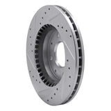 Dynamic Friction 2004-2009 Kia Spectra Front Right Drilled & Slotted Silver Brake Rotor by Dynamic Friction Company 631-21007R