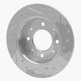 Dynamic Friction 2004-2009 Kia Spectra5 Rear Left Drilled & Slotted Silver Brake Rotor by Dynamic Friction Company 631-21008L