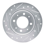 Dynamic Friction 2004-2009 Kia Spectra Rear Right Drilled & Slotted Silver Brake Rotor by Dynamic Friction Company 631-21008R