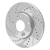Dynamic Friction 2007-2010 Kia Rondo (USA) Front Left Drilled & Slotted Silver Brake Rotor by Dynamic Friction Company 631-21009L