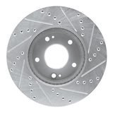 Dynamic Friction 2007-2010 Kia Rondo (USA) Front Left Drilled & Slotted Silver Brake Rotor by Dynamic Friction Company 631-21009L