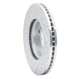 Dynamic Friction 2007-2010 Kia Rondo (USA) Front Right Drilled & Slotted Silver Brake Rotor by Dynamic Friction Company 631-21009R