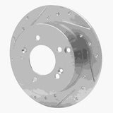 Dynamic Friction 2007-2012 Kia Rondo (Canada) Rear Left Drilled & Slotted Silver Brake Rotor by Dynamic Friction Company 631-21010L