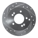 Dynamic Friction 2007-2012 Kia Rondo (Canada) Rear Left Drilled & Slotted Silver Brake Rotor by Dynamic Friction Company 631-21010L