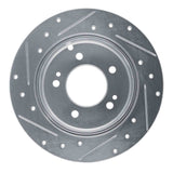 Dynamic Friction 2007-2012 Kia Rondo (Canada) Rear Right Drilled & Slotted Silver Brake Rotor by Dynamic Friction Company 631-21010R