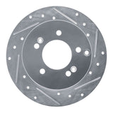 Dynamic Friction 2007-2012 Kia Rondo (Canada) Rear Right Drilled & Slotted Silver Brake Rotor by Dynamic Friction Company 631-21010R