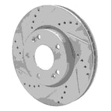 Dynamic Friction 2010-2013 Kia Forte5 Front Left Drilled & Slotted Silver Brake Rotor by Dynamic Friction Company 631-21011L