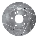 Dynamic Friction 2010-2013 Kia Forte5 Front Left Drilled & Slotted Silver Brake Rotor by Dynamic Friction Company 631-21011L