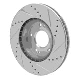 Dynamic Friction 2010-2013 Kia Forte5 Front Left Drilled & Slotted Silver Brake Rotor by Dynamic Friction Company 631-21011L