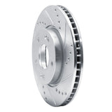Dynamic Friction 2010-2013 Kia Forte Front Right Drilled & Slotted Silver Brake Rotor by Dynamic Friction Company 631-21011R