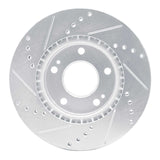 Dynamic Friction 2010-2013 Kia Forte Front Right Drilled & Slotted Silver Brake Rotor by Dynamic Friction Company 631-21011R