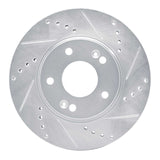 Dynamic Friction 2010-2013 Kia Forte Front Right Drilled & Slotted Silver Brake Rotor by Dynamic Friction Company 631-21011R
